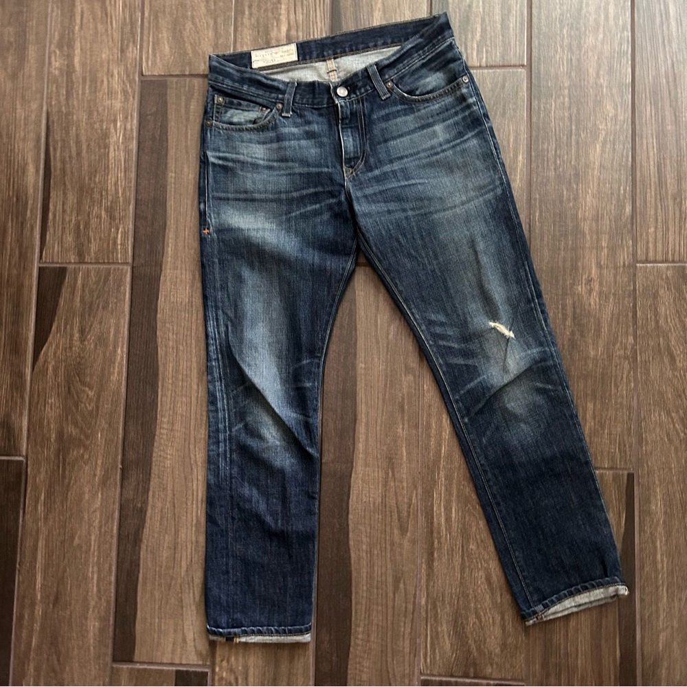 Imogene + Willie Clarke Cropped Ankle Dark Wash Jeans Sz 26 - Picture 2 of 9